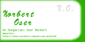 norbert oser business card